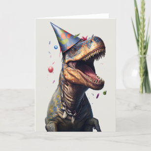 Remerciements T-Rex Dinosaur Carte de voeux d'anniversaire