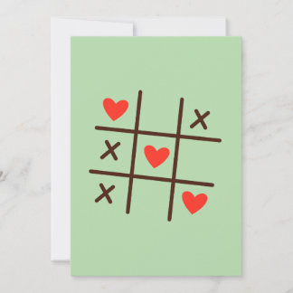 Remerciements Tic Tac Toe Hearts Valentine Grelache Carte de rem