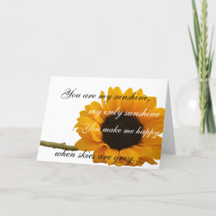 Remerciements Tournesol vous êtes ma carte de soleil