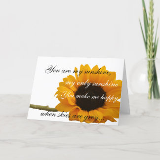 Remerciements Tournesol vous êtes ma carte de soleil