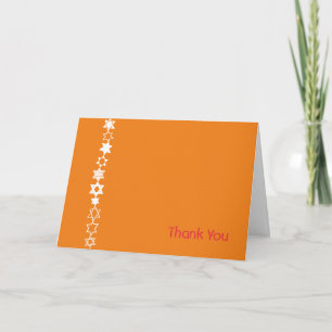 Remerciements TOUTES LES ÉTOILES Bar Bat mitzvah UNIQUE Carte de