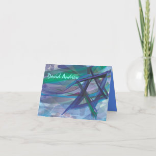 Remerciements Transparent Star Bat Bar Mitzvah Carte de remercie