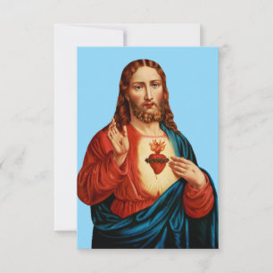 Remerciements Très Saint Cœur de Jésus Carte Sainte