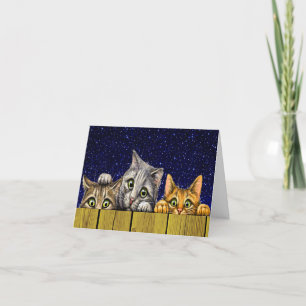 Remerciements Un autre Carte pour notes de Peeking Cats