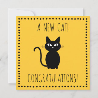Remerciements Un nouveau chat ! - Carte de voeux