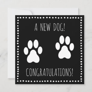 Remerciements Un nouveau chien ! - Carte de voeux