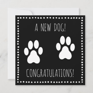 Remerciements Un nouveau chien ! - Carte de voeux