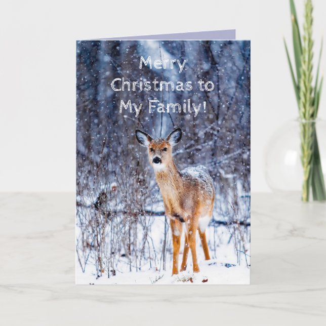 REMERCIEMENTS UNE CARTE DE NOËL FAMILIALE (Devant)