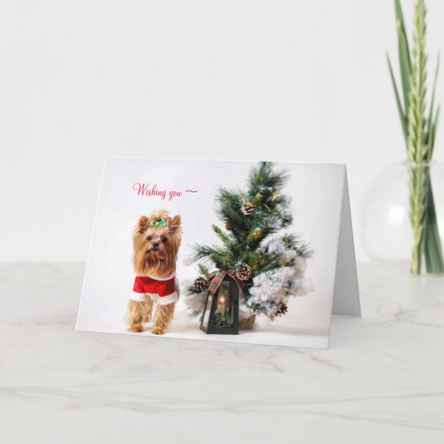 REMERCIEMENTS UNE CARTE DE NOËL YORKIE POUR N'IMPORTE QUI (Devant)