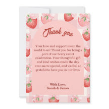 Une Carte de Remerciement de Baby Shower 'A Berry