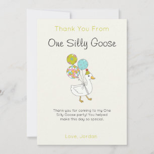 Remerciements Une carte de remerciement One Silly Goose