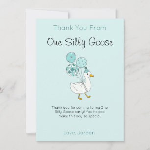 Remerciements Une carte de remerciement One Silly Goose