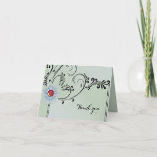 Remerciements “Une carte de remerciement vierge pliée « A Daisy 