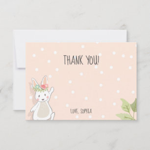 Remerciements Une certaine fille rose de Pâques de carte de