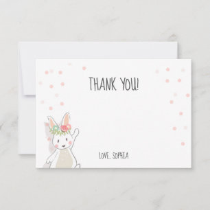 Remerciements Une certaine fille rose de Pâques de carte de