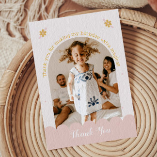 Remerciements Une photo Magique Unicorn Pastel Carte de remercie