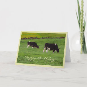 Remerciements Vaches de pâturage Carte d'anniversaire