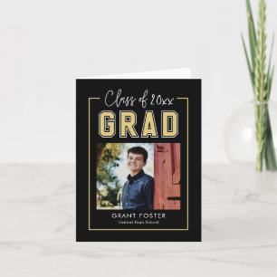 Remerciements Varsity Pride Graduation Photo Carte de remercieme