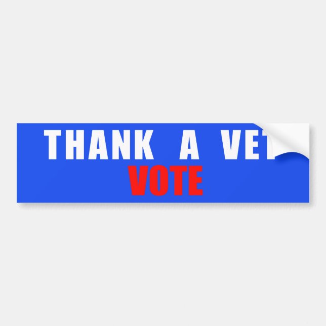 Remerciements Vet Vote Bumper Sticker (Devant)