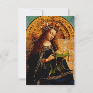 Remerciements Vierge Marie de Gand Carte Sainte Premium
