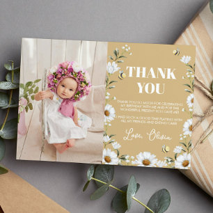 Remerciements Vintage Daisy Bee Anniversaire Carte de remercieme