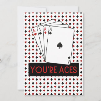Remerciements VOUS ÊTES ACES Las Vegas Style Carte de remercieme