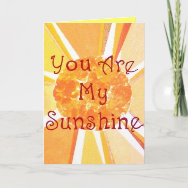 Remerciements Vous êtes ma carte de voeux Sunshine (vide) (Devant)
