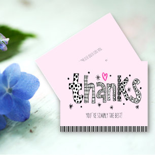 Remerciements Vous êtes simplement le meilleur Carte de remercie