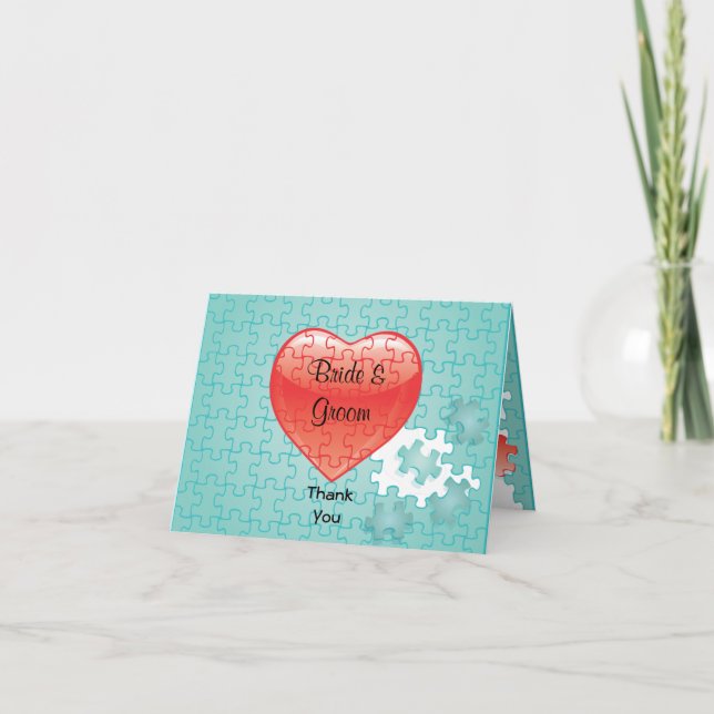 Remerciements Vous me complétez carte de remerciement pour puzzl (Devant)