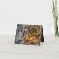 Western Horseshoe Cowboy Casquette Lasso Carte de 