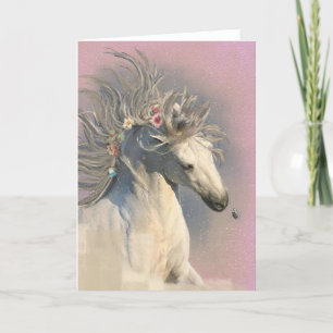 Remerciements White Horse Friesian - Carte de voeux