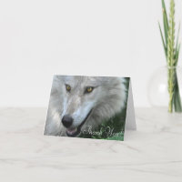 WILDERNESS WOLF Poème sur un Carte de remerciement