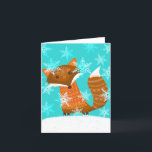 Remerciements Winter Fun Fox BLANK Carte de voeux<br><div class="desc">Cette carte vierge,  adaptée à toutes les occasions,  provient d'une oeuvre originale. Convient pour le cadrage.</div>