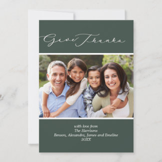 Remerciez, Carte de Photo de Thanksgiving en Famil