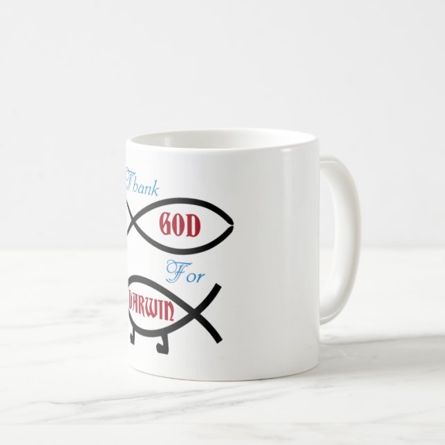 Remerciez Dieu de la tasse de Darwin (Devant droit)