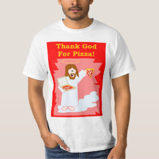 Remerciez Dieu du T-shirt des hommes de pizza