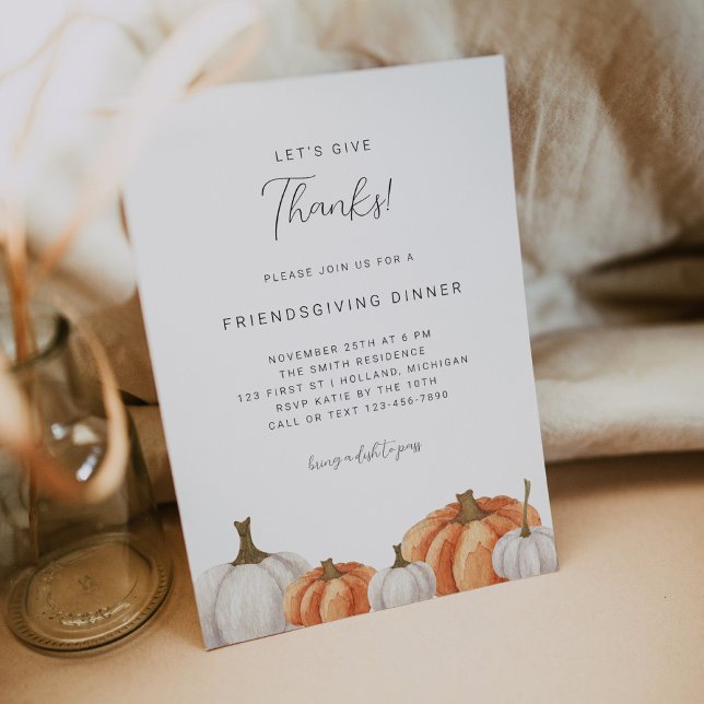 Remercions Friendsgiving Dinner Invitation (Créateur téléchargé)