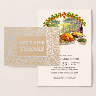 Remercions. Invitation du dîner Thanksgiving
