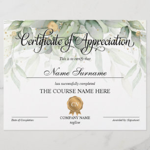 Remise du cours d'évaluation de certificat