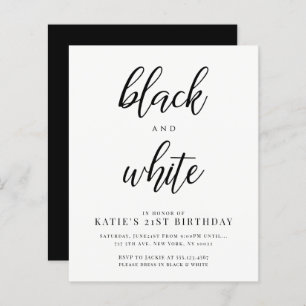 Remise Elegant Black and White Party Invitations