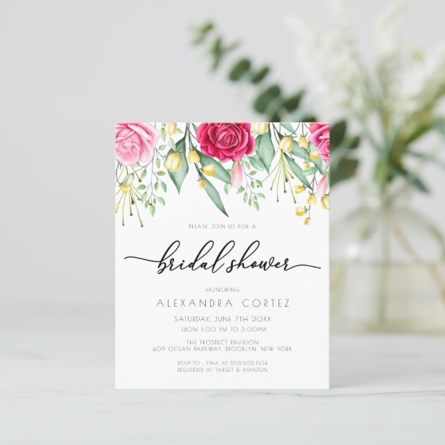 Remise Fête des mariées Botanique Rouge et Rose Ro (Debout devant)