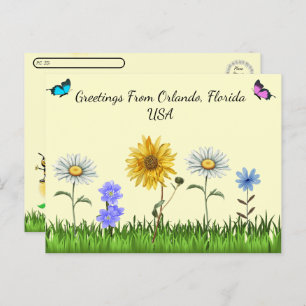 Remise Florale De La Carte Postale