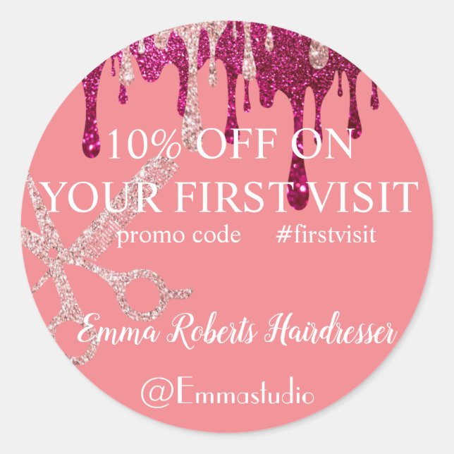 Remise Offre de vente Sticker rond classique (Devant)