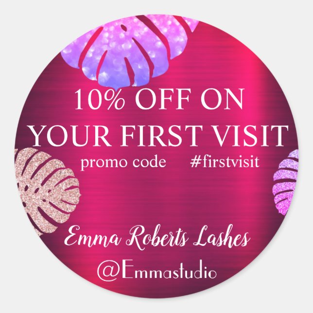 Remise Offre de vente Sticker rond classique (Devant)