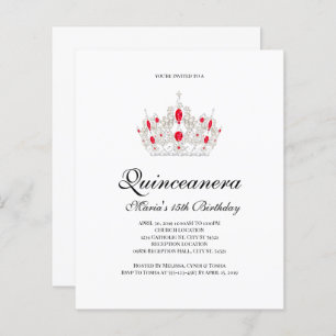 Remise Quinceanera, Invitations Rouges