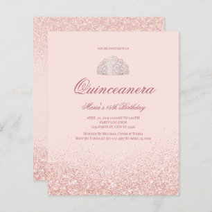 Remise Rose Gold Parties scintillant Quinceanera I