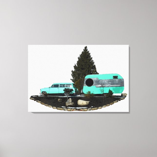 Remorque De Voiture De Camping Retro En Toile Empi (Recto)
