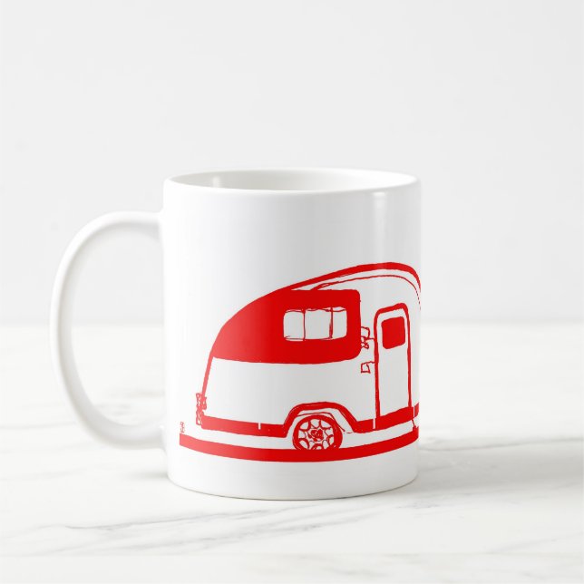 Remorque et tasse rouges 11oz d'arbre (Gauche)