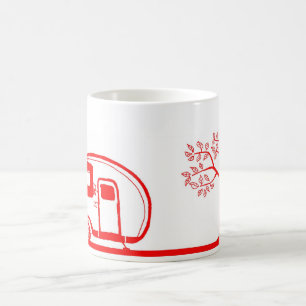 Remorque et tasse rouges 15oz d'arbre
