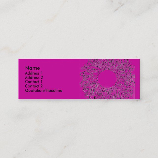 remous du soleil, carte de profil (Devant)